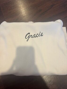 Personalized 'Gracie' White Top with Script Name